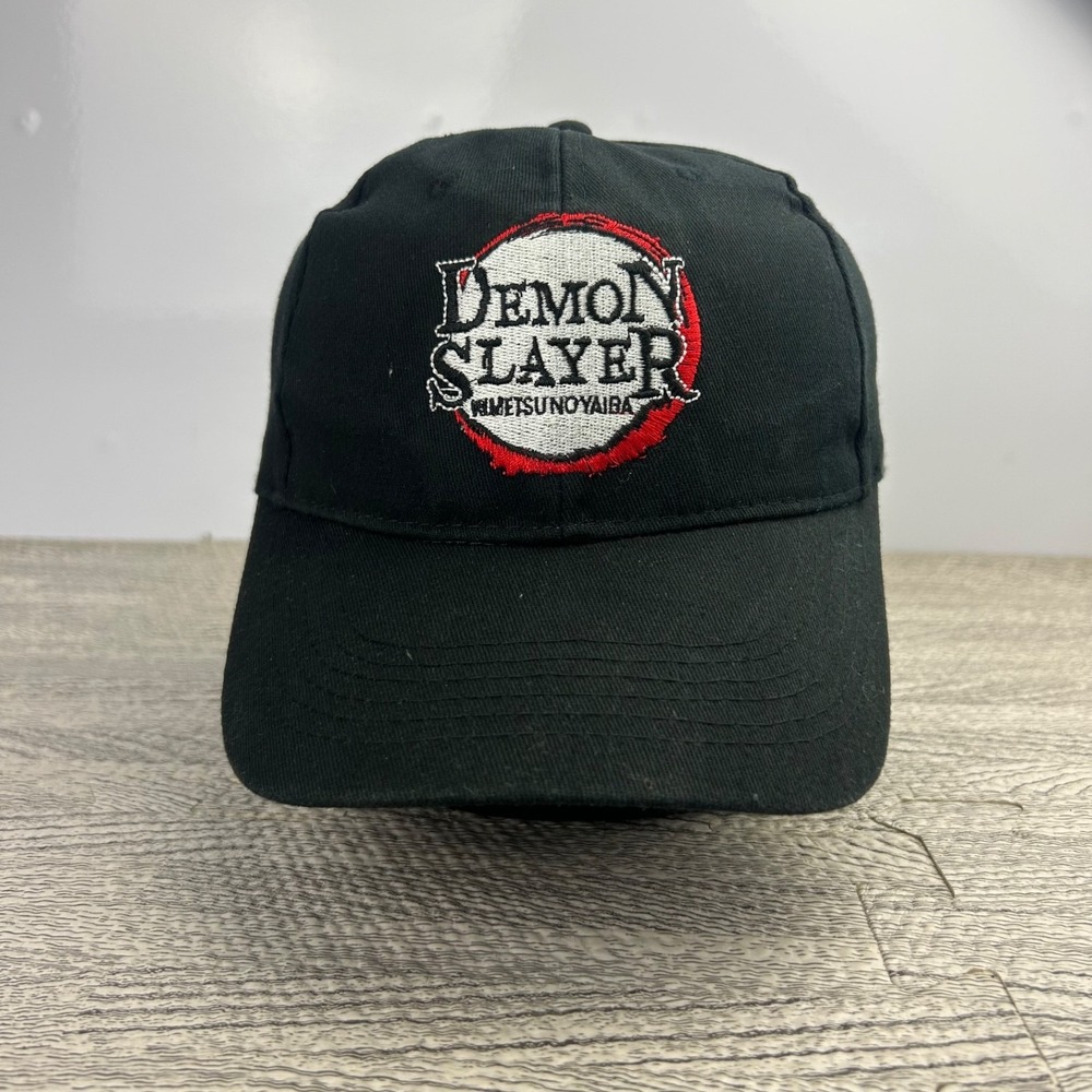 Demon Slayer Hat Cap Strap Back Adjustable Black Kimetsu No Yaiba Anime Adult